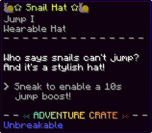 Crates Adventure Text 12 Snail Hat.png